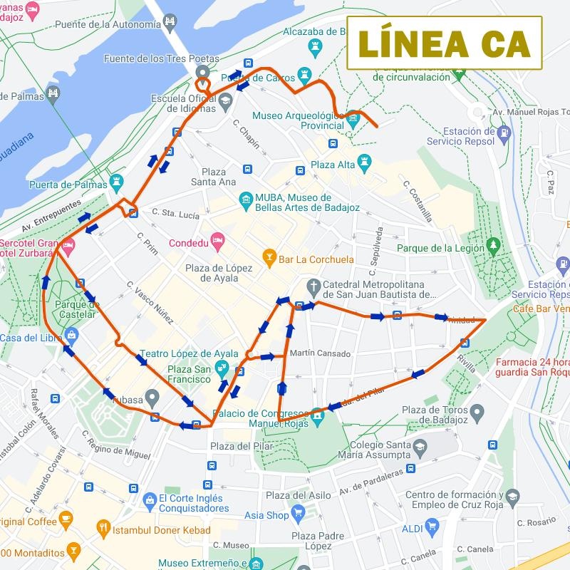 Linea Casco Antiguo en julio de 2024