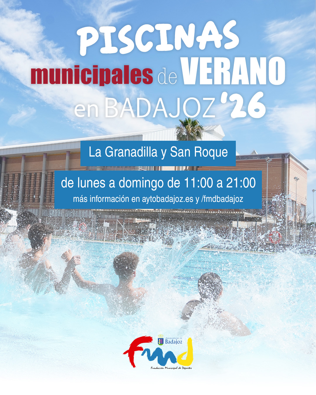 Piscinas municipales de verano en Badajoz